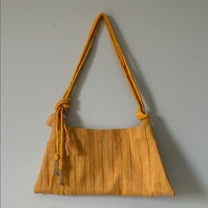 Yellow Geometric Purse, Small Handmade Colorful Handbag, NWOT